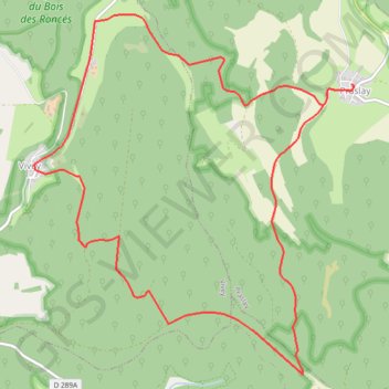 Praslay - la croix au loup GPS track, route, trail