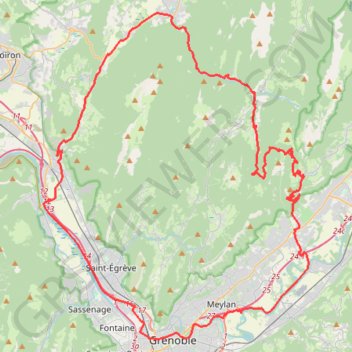 Col du Coq - Grenoble GPS track, route, trail
