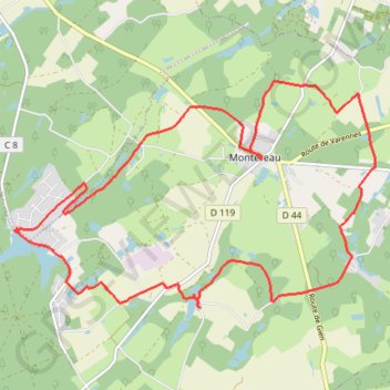 Étangs et rigoles du Loiret GPS track, route, trail