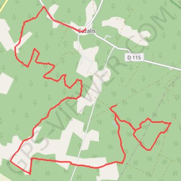 La Suisse landaise autour de Cazalis GPS track, route, trail