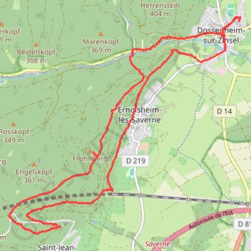 Entre le Mont Saint Michel et Dosenheim GPS track, route, trail