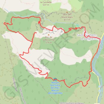 Saint-Guilhem-le-Désert GPS track, route, trail