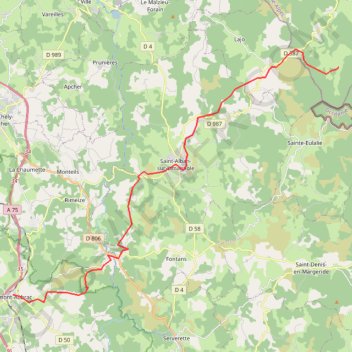 Chanaleilles - Aumont-Aubrac GPS track, route, trail