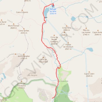 Lac de la Fous GPS track, route, trail