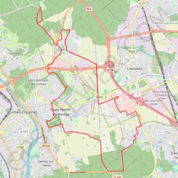 Balade en vélo dans Sénart GPS track, route, trail