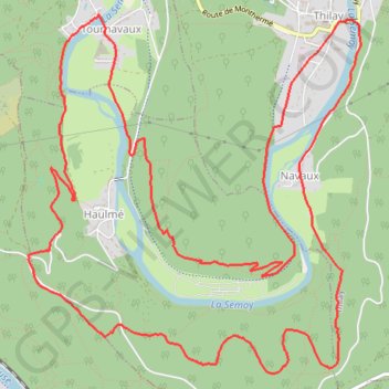 Thilay - Haulmé - Navaux - La Semoy GPS track, route, trail