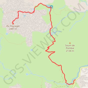 Raquettes au Pic de Peyreget GPS track, route, trail