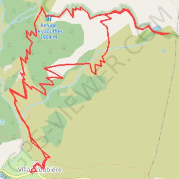 Le lac Lautier par le refuge des Souffles - Valgaudemar GPS track, route, trail