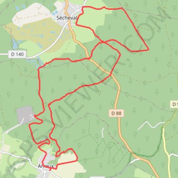De Arreux à Sécheval GPS track, route, trail