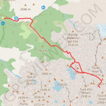 Pico de la Forqueta depuis Biadós GPS track, route, trail