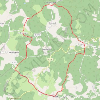 Chartrier par Ferrière GPS track, route, trail