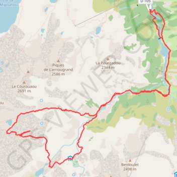 Lac de Batbielh 12-08-17 GPS track, route, trail