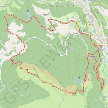Capucin Roche Vendeix GPS track, route, trail
