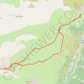 Col du Pourteillou - Gèdre GPS track, route, trail