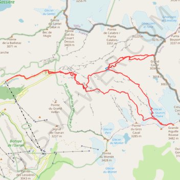 Grand Cocor - Grande Aiguille Rousse GPS track, route, trail