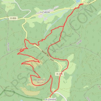 Mont Climont GPS track, route, trail