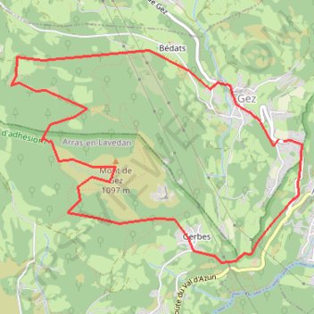 MtGez GPS track, route, trail