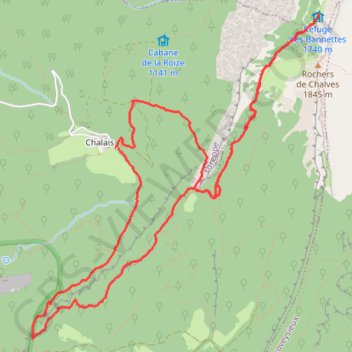 Chalets des Bannettes par la Cheminée (Chartreuse) GPS track, route, trail