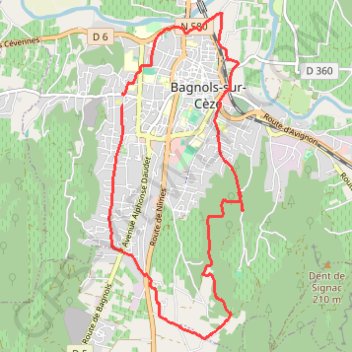 Grand tour de Bagnols GPS track, route, trail