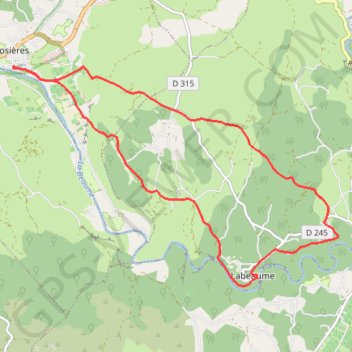 Rosières Labeaume GPS track, route, trail