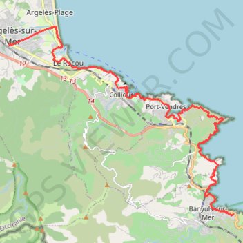 ARGELERS - BANYULS GPS track, route, trail