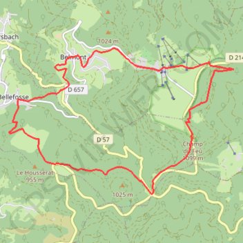 Le grand tour du Champ du Feu GPS track, route, trail