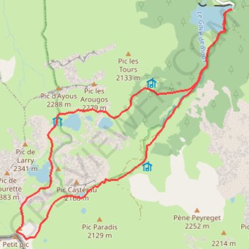Tour des Lacs d'Ayous et Pic des Moines GPS track, route, trail