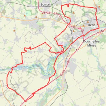Denain Etreux GPS track, route, trail