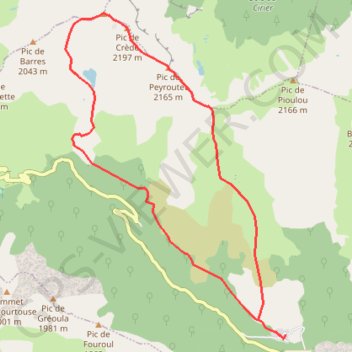 Pic des Trois Seigneurs depuis Suc GPS track, route, trail