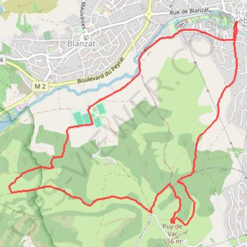 Les Côtes de Clermont - Cebazat GPS track, route, trail