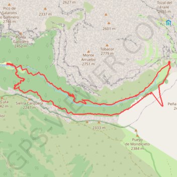 La faja de Pelay Aragon GPS track, route, trail