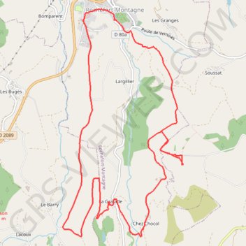 Balade au départ de Rochefort Montagne GPS track, route, trail
