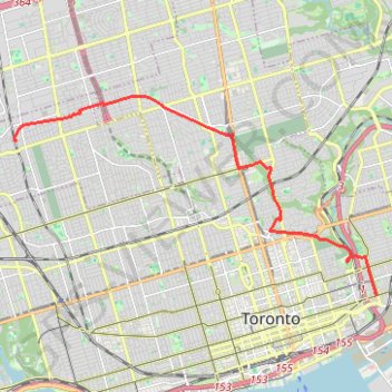Kay Beltline - Rosedale Valley - Don Valley - Prohibition GPS track, route, trail