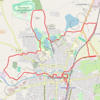 Châteaubriand GPS track, route, trail