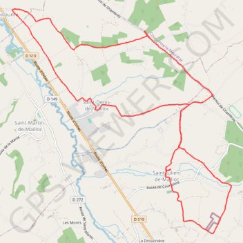 Saint Denis de Mailloc GPS track, route, trail
