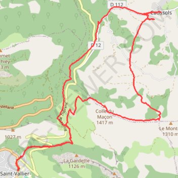 Colle du Maçon GPS track, route, trail