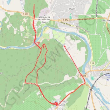 Partie sud du Topoguide du Gard No. 41 GPS track, route, trail