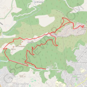 Cap Gros GPS track, route, trail