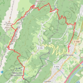 La Terrasse - Aulp du Seuil - Pas de Rocheplane - Saint Hilaire GPS track, route, trail