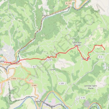 Saint Jacque de Bord à Figeac GPS track, route, trail