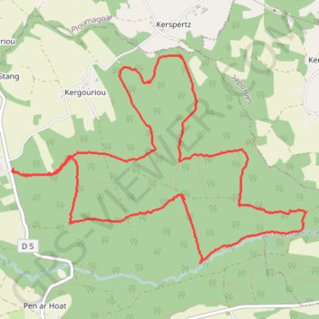 Le Bois d'Avaugour GPS track, route, trail