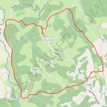 Aubertin en boucle GPS track, route, trail