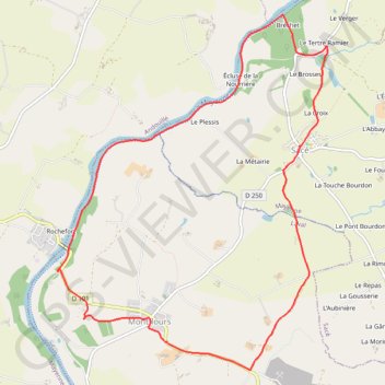 Autour de Sacé et bords de Mayenne GPS track, route, trail