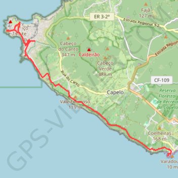 Capelinhos GPS track, route, trail
