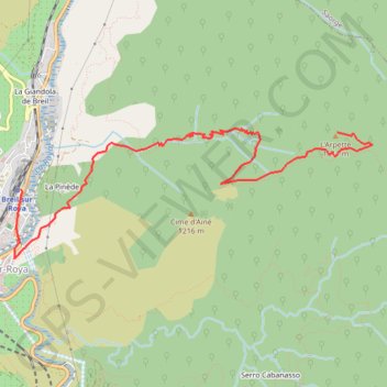 Breil sur Roya - Arpette GPS track, route, trail