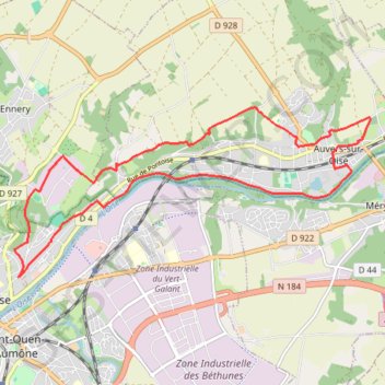 De Auvers à Pontoise GPS track, route, trail