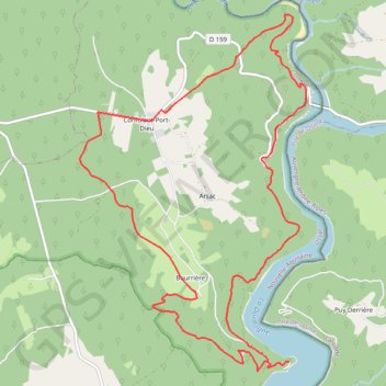 Une histoire au fil de l'eau - Confolent-Port-Dieu - Pays de Haute Corrèze GPS track, route, trail