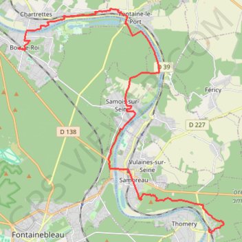 De Bois-le-Roi à Champagne-sur-Seine GPS track, route, trail