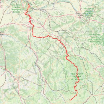 GR 13 Du Gâtinais (Seine-et-Marne) au Morvan (Saône-et-Loire) (2022) GPS track, route, trail