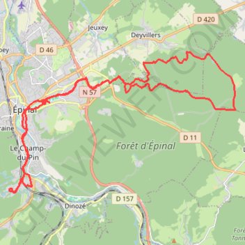 Trail des Terroirs Vosgiens - Épinal GPS track, route, trail